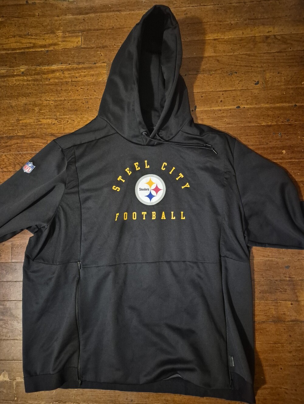 Pittsburgh Steelers Nike Steel City Football Black Hoodie Mens Sz 3XL
